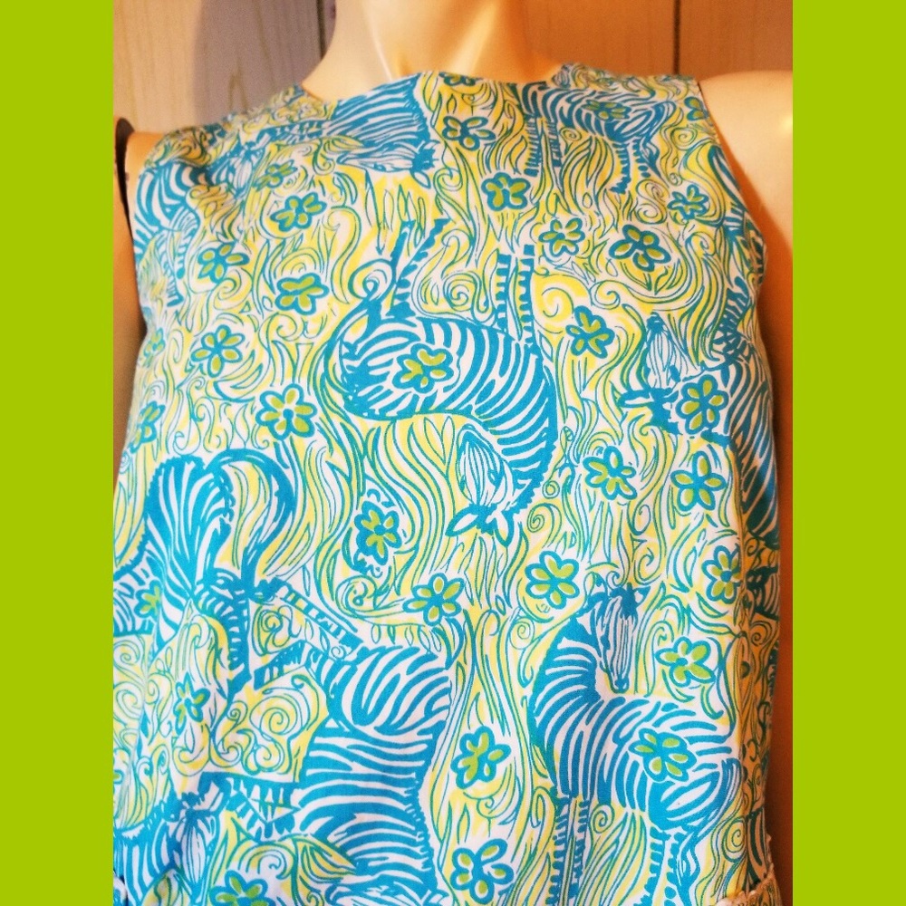 Vintage 90s Lilly Pulitzer Zebras Girl’s Mini Dress